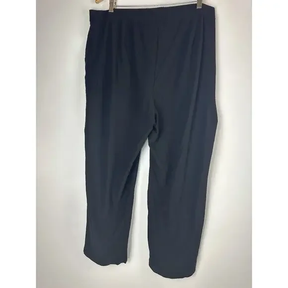 Eileen Fisher Washable Stretch Crepe Pants Full Length Blk Pockets Plus Size 3X - Picture 5 of 9